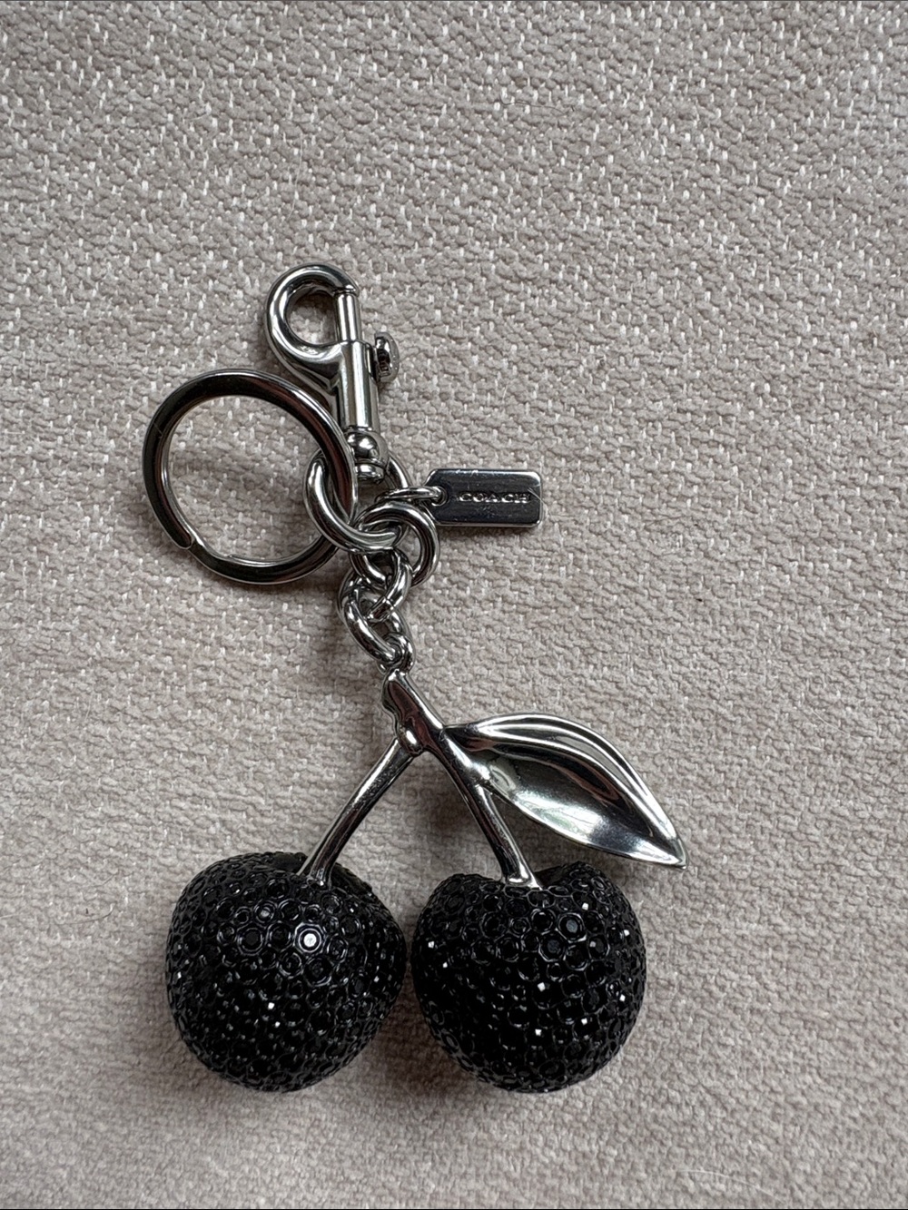 NWOT Crystal Cherry Bag Charm